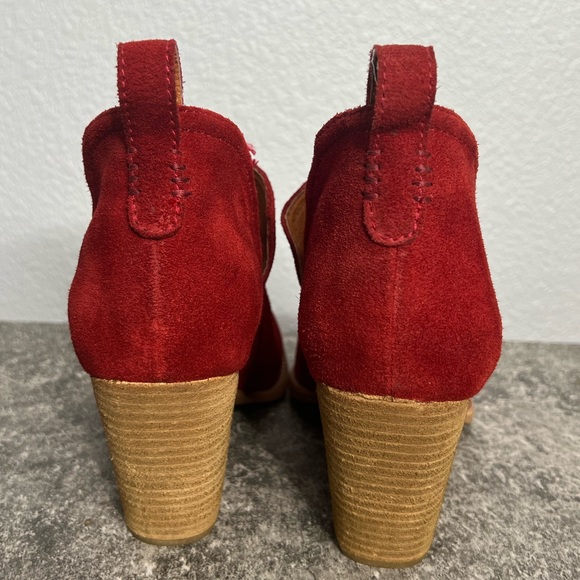 Jeffrey Campbell Dark Red Suede Rosalee Shoes Sz 11 - Picture 4 of 6